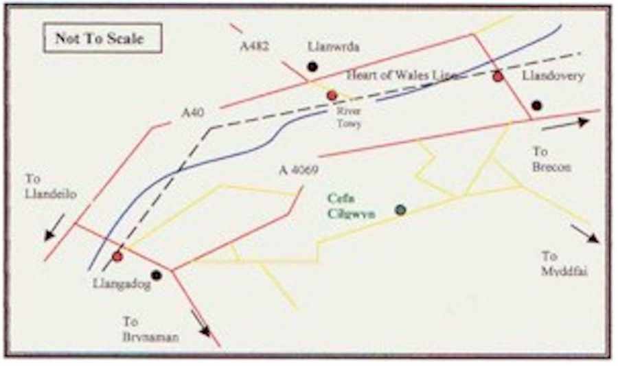 Location map, not to scale